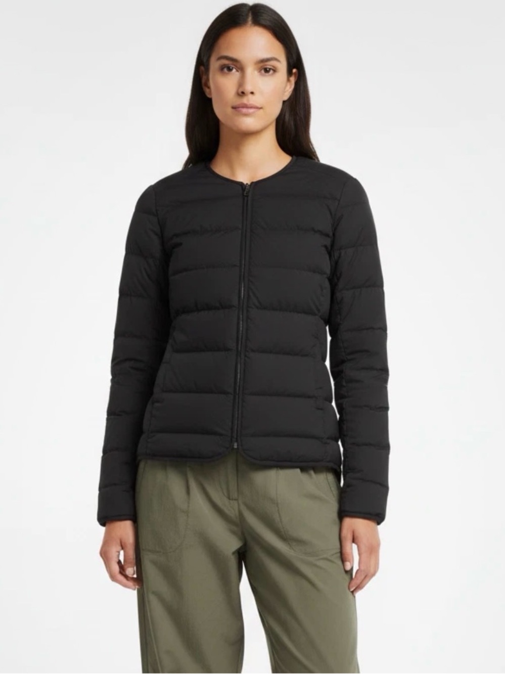 LULULEMON Just Enough Puff 800 Fill Goose Down Jacket 12 Black Lightweight